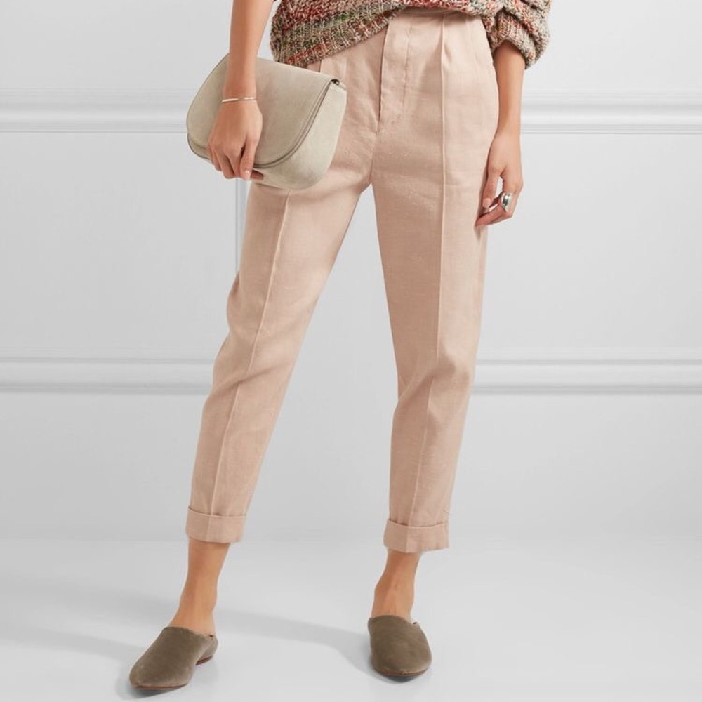 Zara Basic Blush Soft Classic Trouser Pants